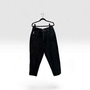 Vintage Nevada Black Denim High Rise Relaxed Fit Jeans